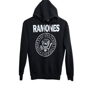 Ramones Punk Rock Graphic Hoodie Black SZ Adult Small Licensed Band Sweatshirt